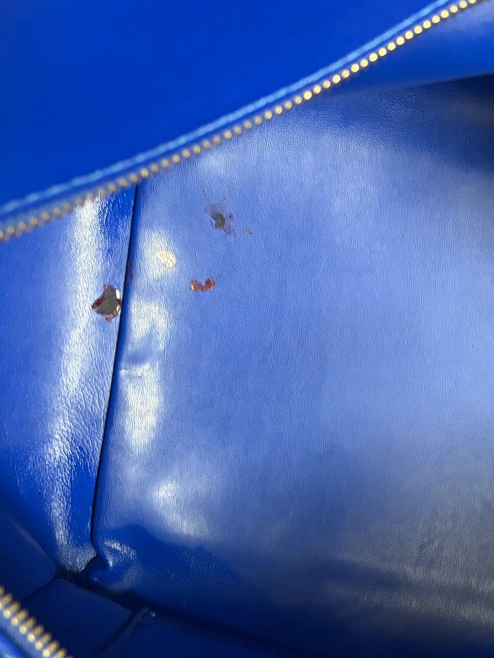 Stella McCartney Blue Faux Leather & Suede Cavendish Boston tote - Picture 9 of 14